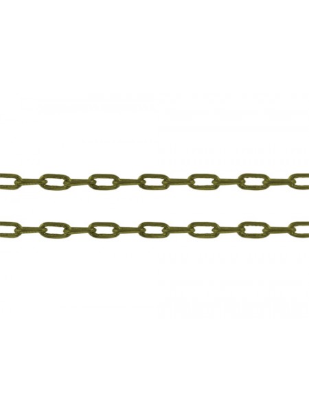 Cabel Chain 4x2x1mm Anti Brass - mtr