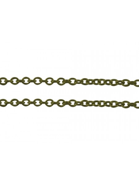 Cable Chain 2x1.5x0.5mm Anti Brass - mtr