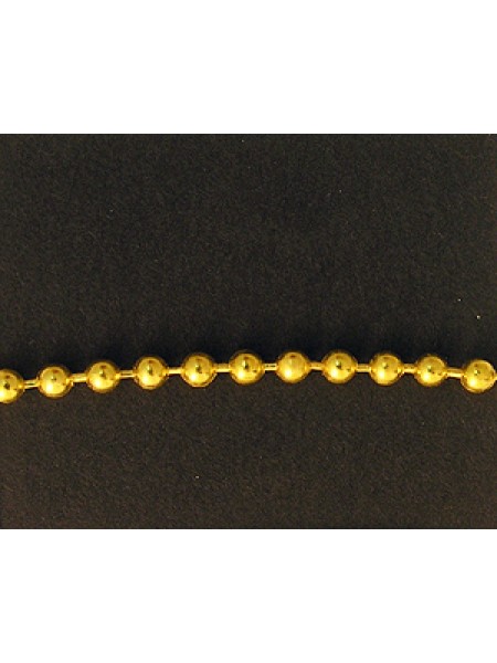 Ball Chain 2.4mm Gold colour NF- per MTR