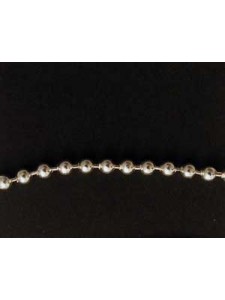 Ball Chain 2.4mm Silver plated - per Mtr