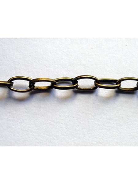 Chain 3.8x6.9mm 0.9mm thick Antiq Bronze