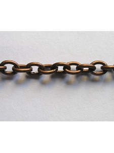 Chain 4.5x6.2mm 1.2mm thick Red copper