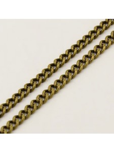 Curb Chain  4x3x0.8mm Anti Brass - Mtr