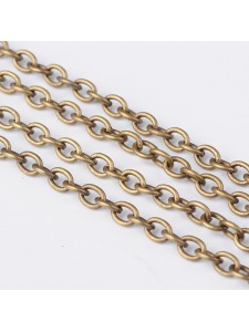 Cable Chain 3x4mm Antique Brass