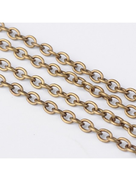 Cable Chain 3x4mm Antique Brass