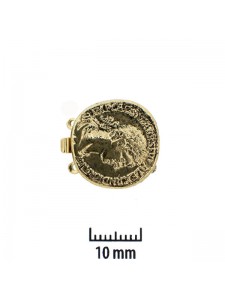 Coin Clasp 18mm 2-strand Gold Plated