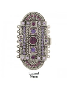 Clasp 61x31mm 7-row purple Old Pal