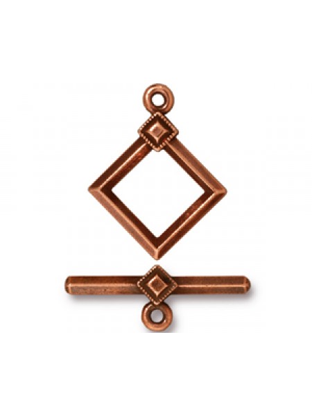 CLASP SET  DECO DIAMOND  Copper Antique