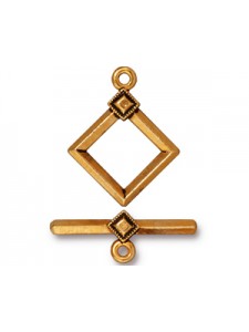 CLASP SET DECO DIAMOND Antique Gold