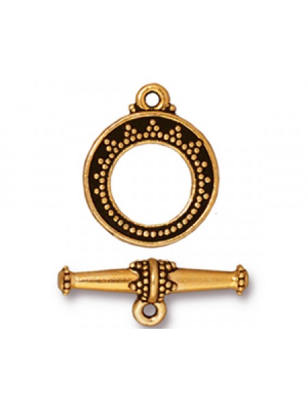 CLASP SET TAPERED BALI Antique Gold Pl