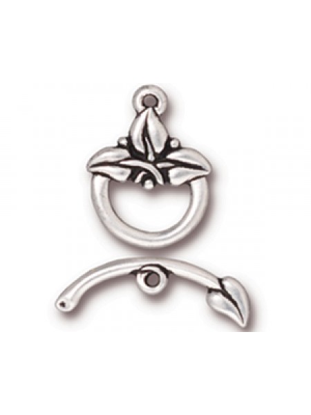 CLASP SET 3 LEAF Antique Silver