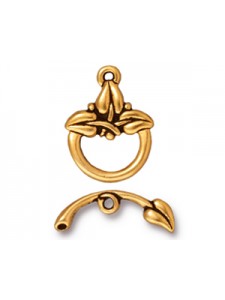 CLASP SET 3 LEAF Antique Gold