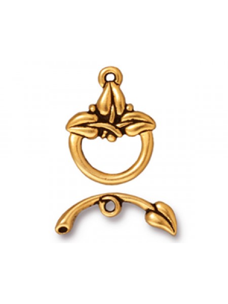 CLASP SET 3 LEAF Antique Gold