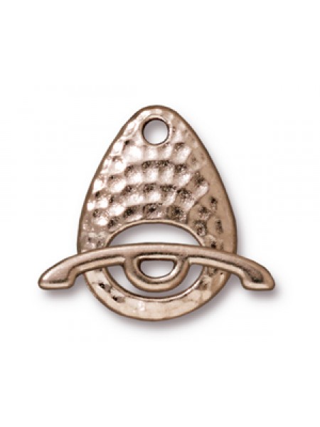 CLASP SET HAMMERED Bright Rhodium