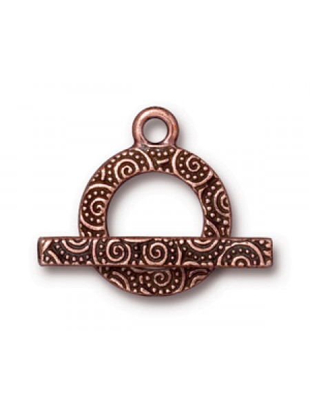 CLASP SET 5/8 SPIRAL BAR & RING Copp