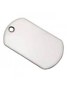 Dog Tag 2x1-1/8in Nickel colour (edged)