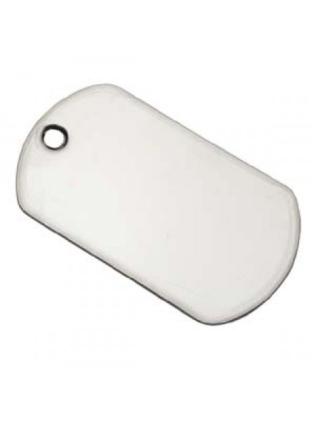 Dog Tag 2x1-1/8in Nickel colour (edged)