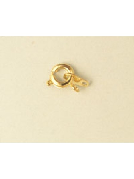 Bolt Ring/Catch Set 6mm Gold Plated
