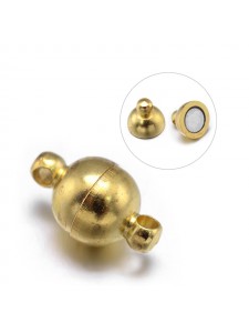 Clasp Magnetic 6mm Round Gold Plated
