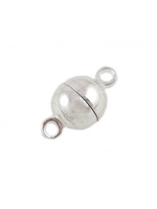 Clasp Magnetic 6mm  Round Silver Plated