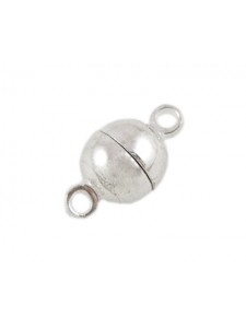 Clasp Magnetic 6mm Round Silver Plated