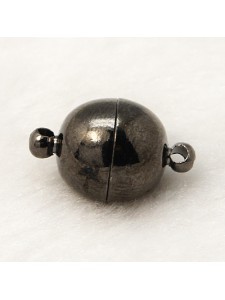 Magnetic Clasp Round 10mm Black Nickel