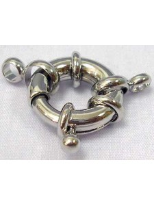 18mm Platinum (brass) Springring Clasp