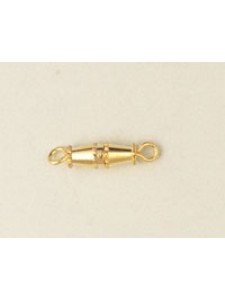 Barrel Clasp 4x6mm Gold Plated