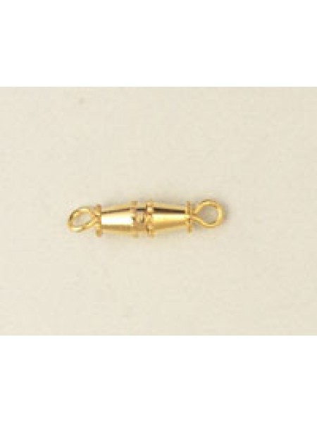 Barrel Clasp 4x6mm Gold Plated