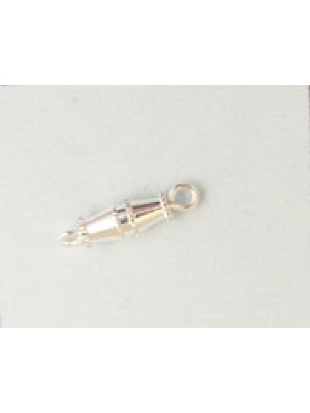Barrel Clasp 4x6mm Silver Plated