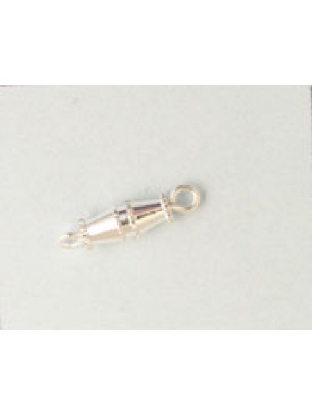 Barrel Clasp 4x6mm Silver Plated
