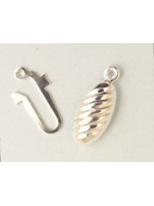 Clasp Wave Design Silver Plated