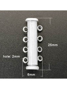 Slide Clasp w/magnet 4-strand 25mm SP