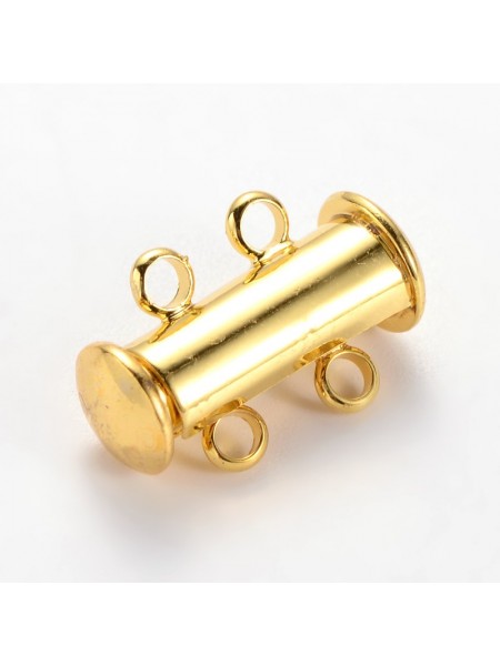 Slide Clasp  2-str 16mm Golden