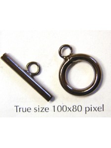 Fob Clasp 2 part set 12mm Black Nickel