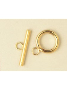 Fob Clasp 2 part 12mm Gold Plate (Steel)