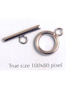 Fob Clasp 2 part set  12mm Nickel Plated
