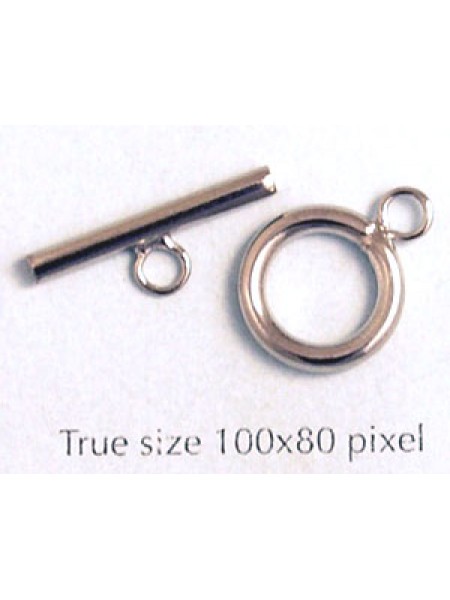 Fob Clasp 2 part set 12mm Nickel Plated