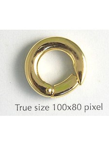 Round Spring Clasp 18x4mm Gold NF
