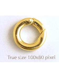 Round Spring Clasp 18x4mm Gold plated