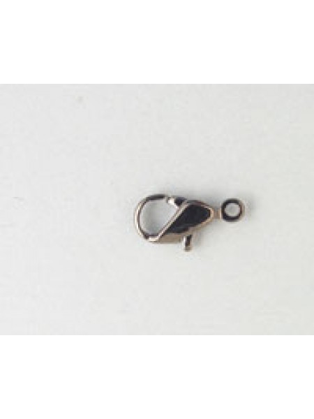 Parrot Clasp 10mm Brass Black Nickel Pl.