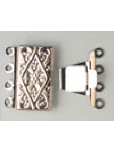 Clasp Box/Pattern 4 Strand Nickel Pl.NF