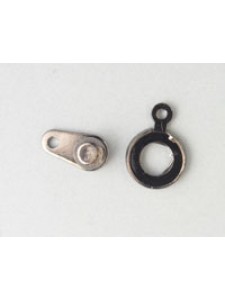 Clasp Large Button 9mm Black Nickel