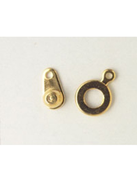 Clasp Large Button 9mm Gold Plated