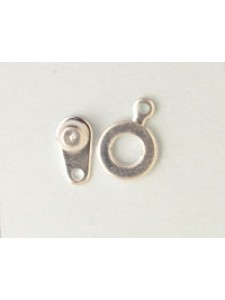 Clasp Large Button 9mm Silver Plated