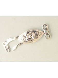 Clasp 3-row Silver Plated