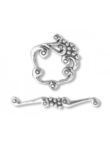 Toggle 26mm t-ba26mm Flower Antiq Silver