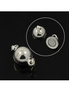 Magnetic Clasp 8mm Round Silver plated