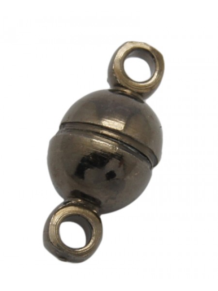 Magnetic Round Clasp 5x11mm Black Nickel