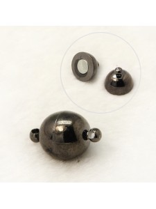 Magnetic Clasp Round 8mm Black Nickel